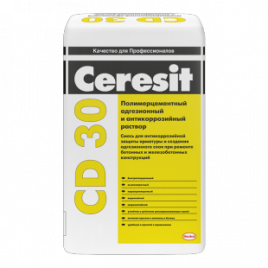 Ceresit CD 30. Смесь адгез./антикор для ремонта 15кг (80шт)