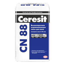 Ceresit CN 88. Высокопрочная выравнивающая смесь для пола (от 5 до 50 мм) 25кг