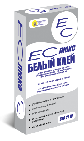 Клей ЕС ЛЮКС белый для искусственной и натуральной плитки (50шт) фото 1