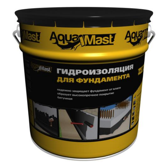 Мастика Технониколь AquaMast битумная гидроизоляционная (18 кг, 10 кг, 3 кг) фото 1