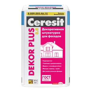 Ceresit Dekor Plus. Декоративная штукатурка для фасадов ПОД ЗАКАЗ 25кг фото 1