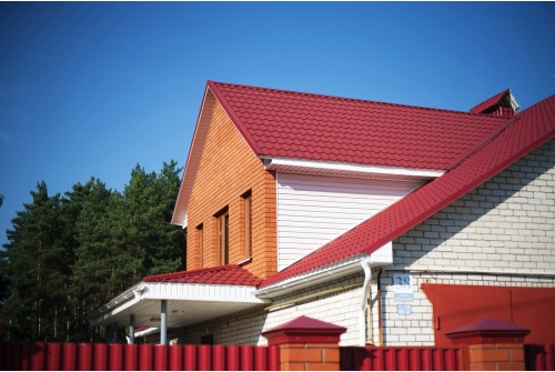 Металлочерепица классик 0,5 Satin RAL 3005 красное вино фото 3